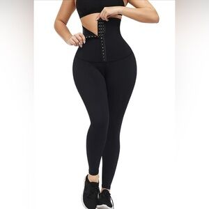Black 2XL Waist Trainer Leggings